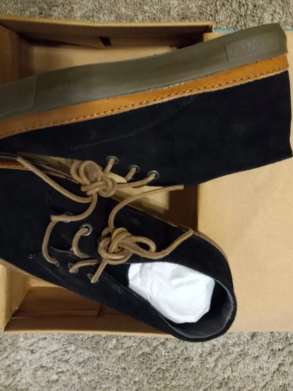 SeaVees Black Suede Ankle Boots New 12/62 Mens Maslon Desert 7